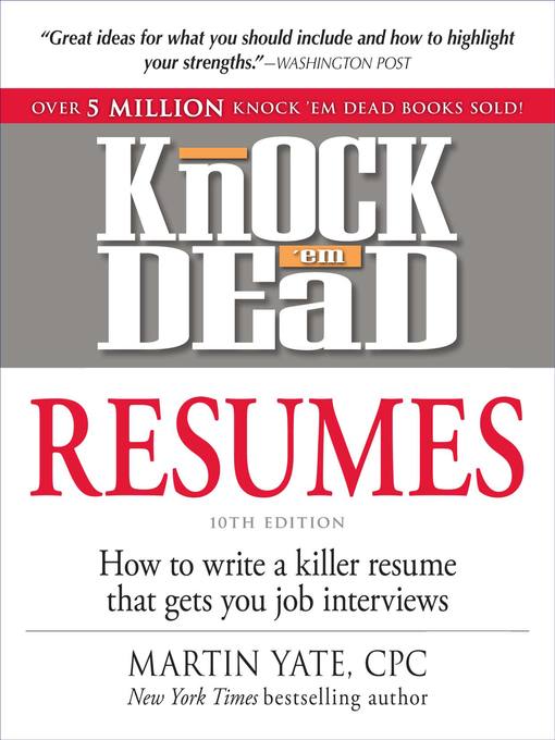 Title details for Knock 'em Dead Resumes by Martin Yate - Available